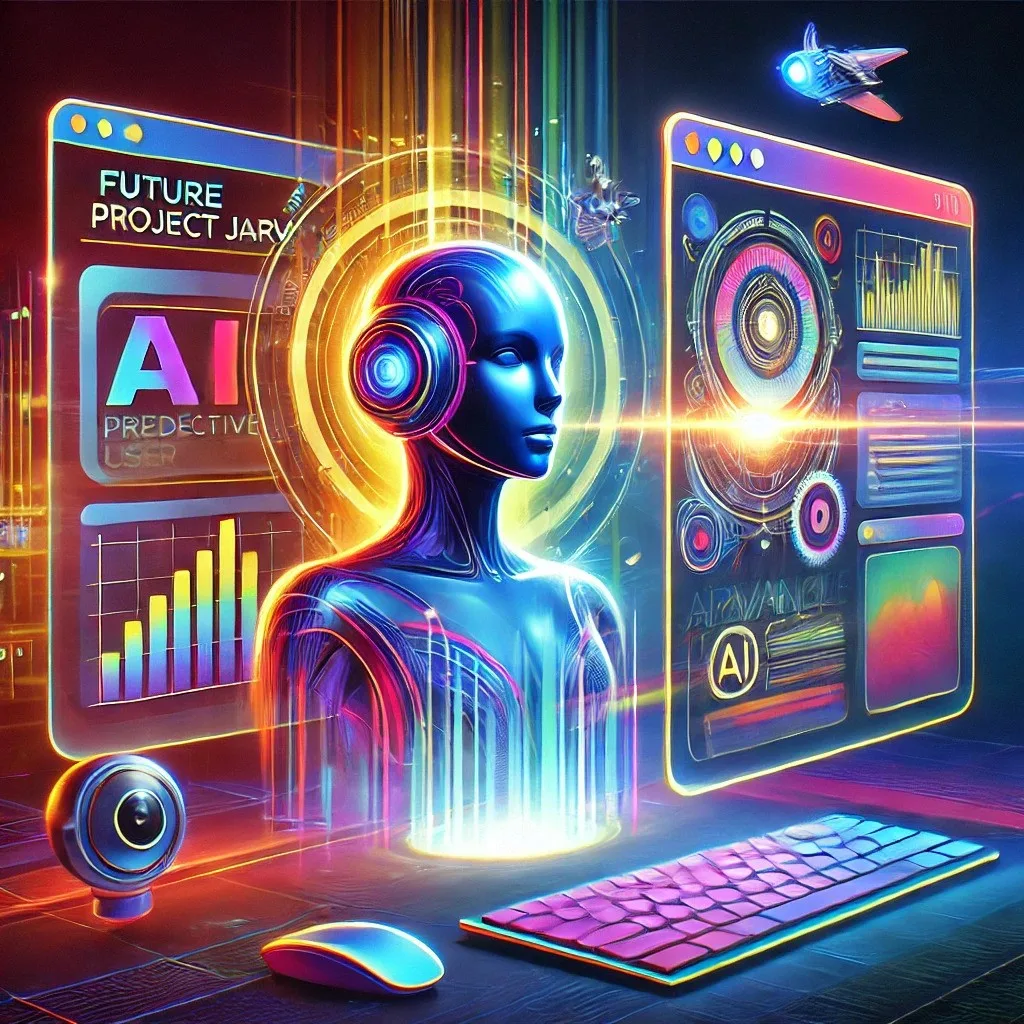 A futuristic illustration showing the future evolution of Google’s Project Jarvis as an advanced AI-driven web experience. A futuristic illustration showing the future evolution of Google’s Project Jarvis as an advanced AI-driven web experience.
